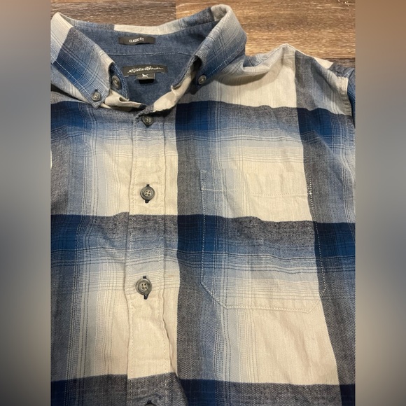 EDDIE BAUER long sleeve flannel size men’s large - Picture 5 of 8